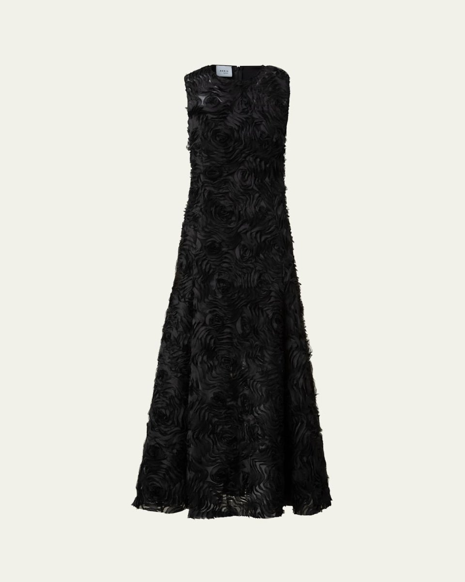 Mixed-Media 3D Carnation Tulle Dress